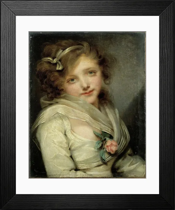 Framed Print : Portrait of young girl Jean-Baptiste Greuze (1725-1805) Framed Print : Portrait of young girl Jean-Baptiste Greuze (1725-1805)