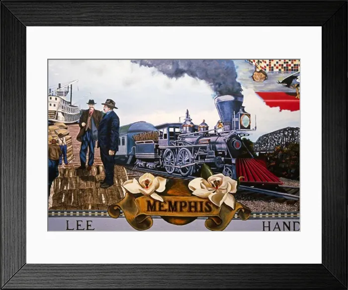 Framed Print : MURAL of the RAILROAD BARONS - MEMPHIS, TENNESSEE