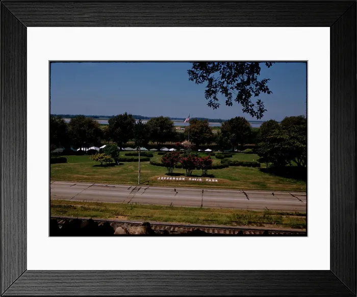 Framed Print : View from above of Jefferson Davis Park, Memphis, Tennessee, Parks. Edmund L. Mitchell Collection