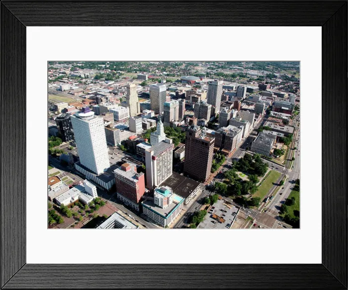 Framed Print : Memphis, TN Skyline Aerial Overlooking the City Framed Print : Memphis, TN Skyline Aerial Overlooking the City