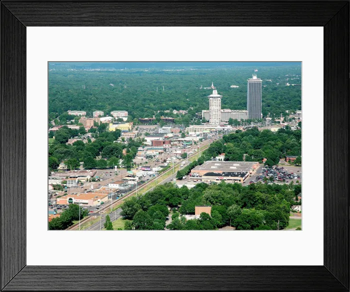 Framed Print : Ibank and Clark Tower Near University of Memphis