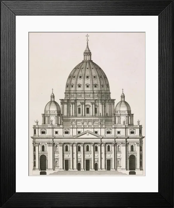 Framed Print : Facade of St Peter's Basilica, Vatican Framed Print : Facade of St Peter's Basilica, Vatican