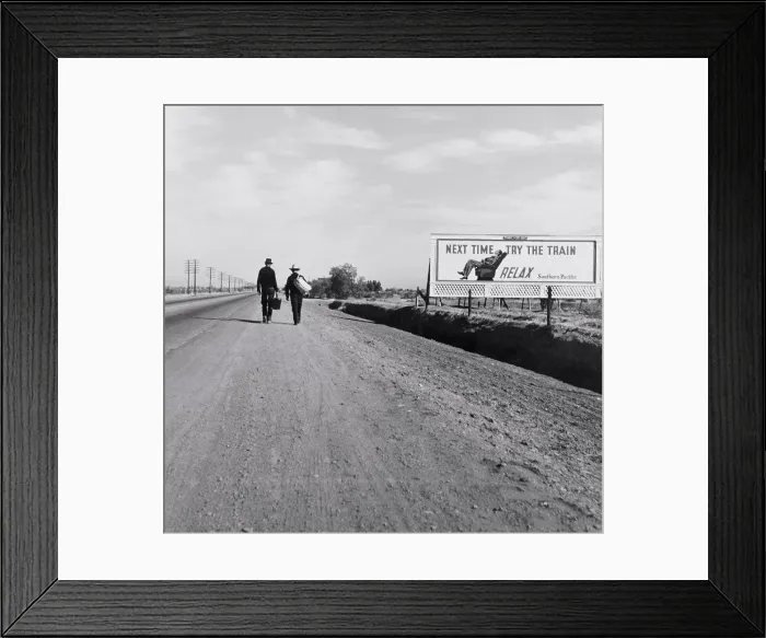Framed Print : Rear View of Two Men Walking toward Los Angeles Framed Print : Rear View of Two Men Walking toward Los Angeles