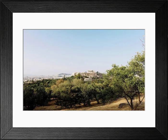 Framed Print : Greece, Athens, Acropolis and Parthenon surrounded by olive trees as seen from Areopagus Framed Print : Greece, Athens, Acropolis and Parthenon surrounded by olive trees as seen from Areopagus