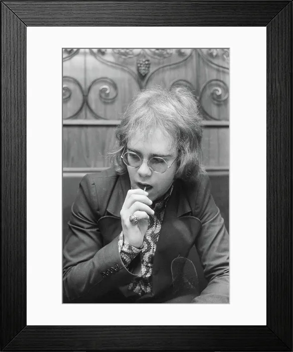 Framed Print : Anefo photo collection. Pop singer Elton John in the Netherlands; Elton John, head. 17 February 1971 Framed Print : Anefo photo collection. Pop singer Elton John in the Netherlands; Elton John, head. 17 February 1971