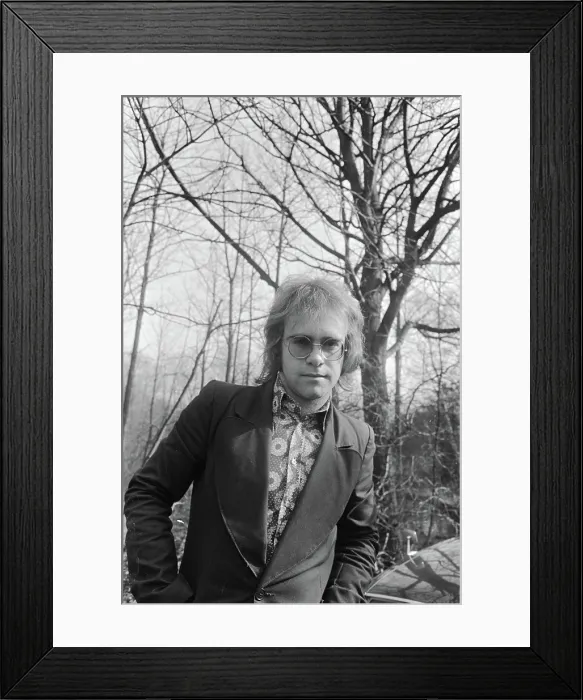Framed Print : Anefo photo collection. Pop singer Elton John in the Netherlands; Elton John, head. 17 February 1971