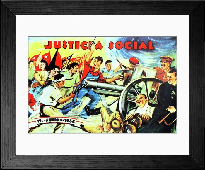 Framed Print : Republican propaganda poster from the outbreak of the Spanish Civil War in July 1936 Framed Print : Republican propaganda poster from the outbreak of the Spanish Civil War in July 1936