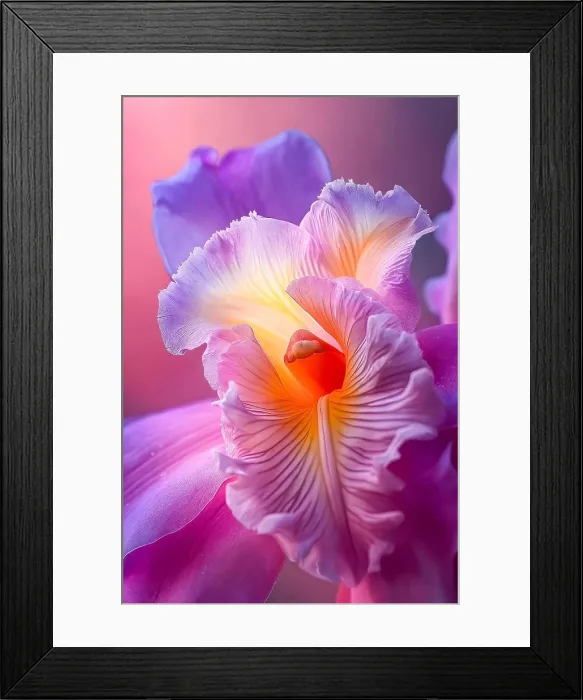 Framed Print : Close up of purple and pink flower. Generative AI Framed Print : Close up of purple and pink flower. Generative AI