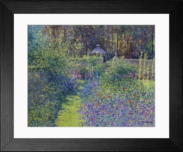 Framed Print : View to Gazebo, Summer, Cerney House 1998 Charles Neal (b.1951 / British) Oil on canvas Framed Print : View to Gazebo, Summer, Cerney House 1998 Charles Neal (b.1951 / British) Oil on canvas