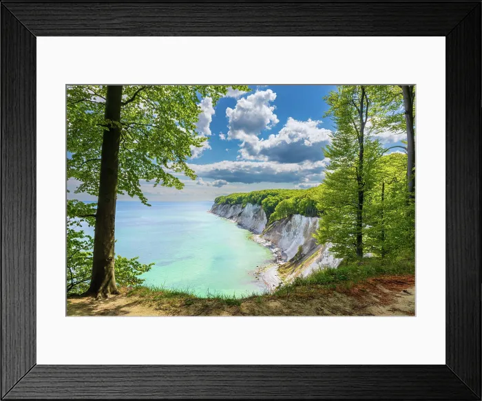 Framed Print : ostsee, rügen, kreidefelsen, steilküste Framed Print : ostsee, rügen, kreidefelsen, steilküste