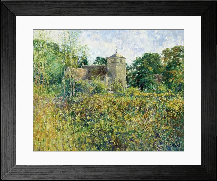 Framed Print : UK, Gloucestershire, Eastleach, Martin Church (Afternoon, October) by Charles Neal, oil on canvas, b.1951 British Framed Print : UK, Gloucestershire, Eastleach, Martin Church (Afternoon, October) by Charles Neal, oil on canvas, b.1951 British