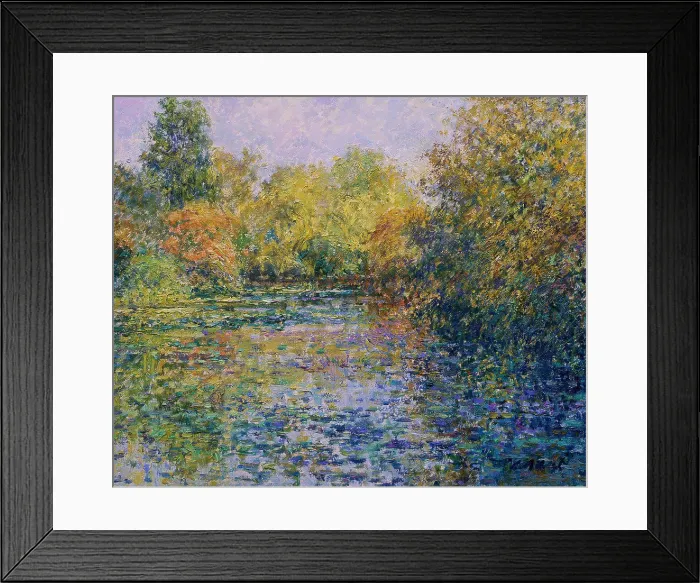 Framed Print : Autumn View of the Lily Pond From the Lawn Framed Print : Autumn View of the Lily Pond From the Lawn