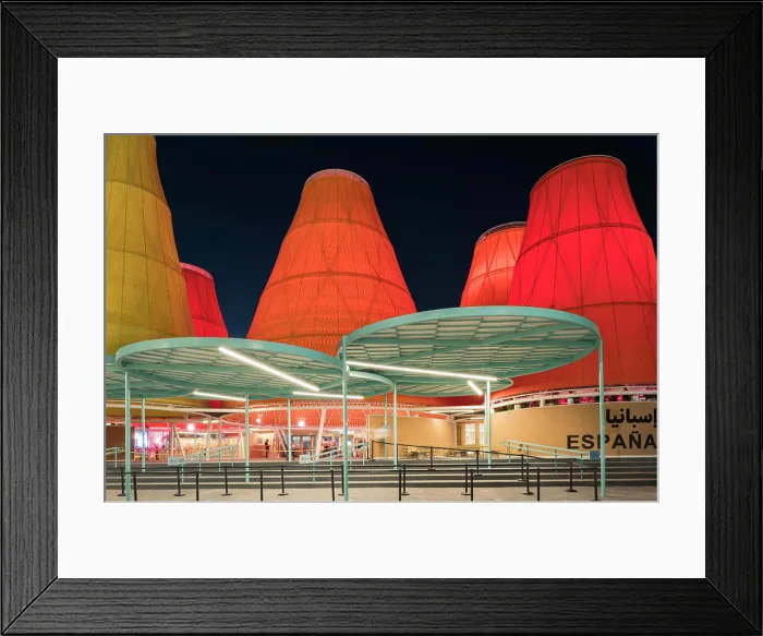 Framed Print : Closer evening exterior view of pavilion Framed Print : Closer evening exterior view of pavilion