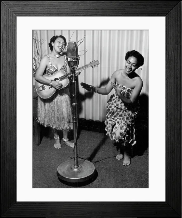 Framed Print : Visitors From Tonga -- Palu Vavau Tupou (left) and Veiongo Fakaua