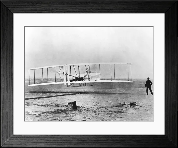 Framed Print : The first powered flight, December 17 1903 Framed Print : The first powered flight, December 17 1903