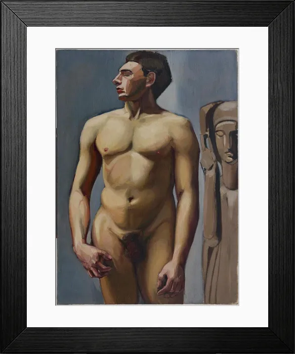 Framed Print : Male Nude, Lempicka, Tamara de (1898-1980) Framed Print : Male Nude, Lempicka, Tamara de (1898-1980)