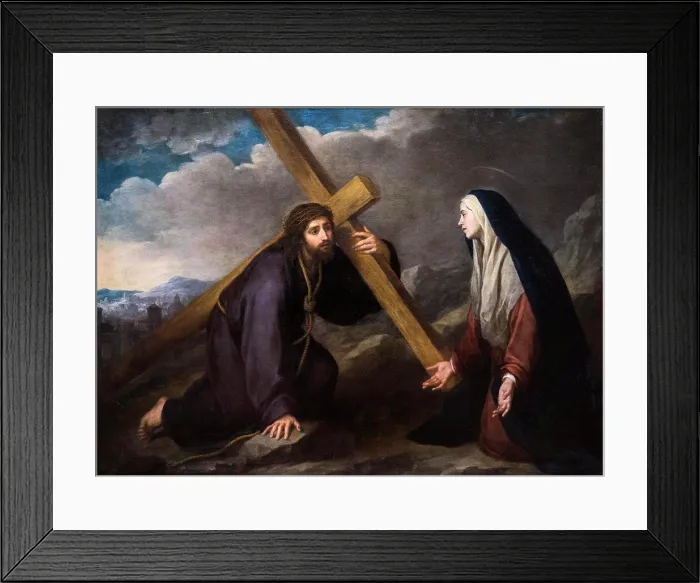 Framed Print : Christ Meets the Virgin Mary on the Way to Calvary c Framed Print : Christ Meets the Virgin Mary on the Way to Calvary c