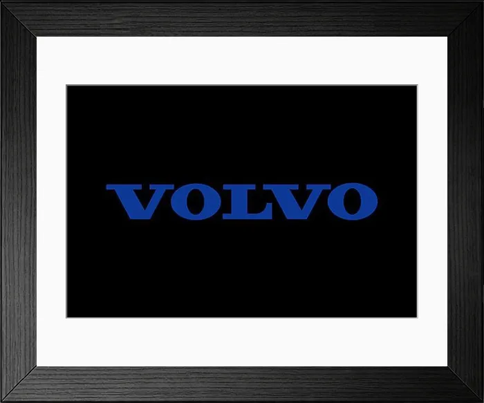 Framed Print : Volvo, Logo, Black background Framed Print : Volvo, Logo, Black background