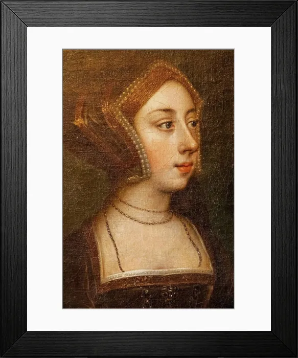 Framed Print : England, Kent, Hever, Hever Castle, Portrait of Anne Boleyn
