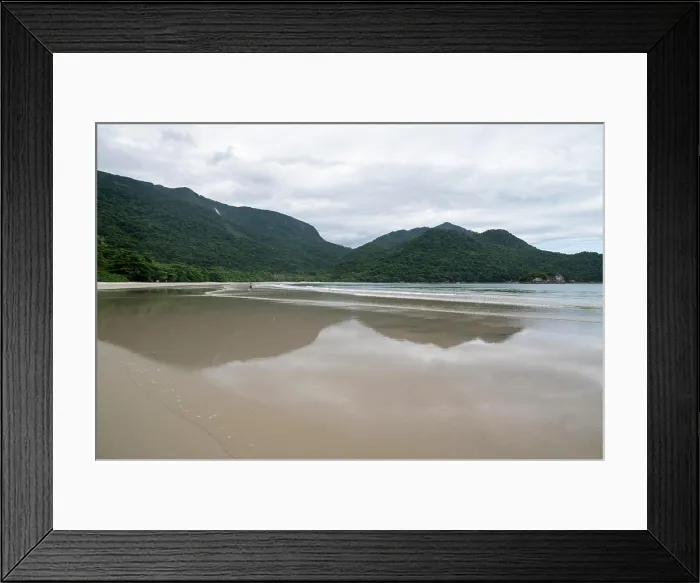 Framed Print : Beautiful view to wild Dois Rios Beach, Ilha Grande