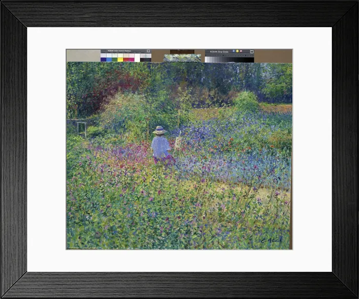 Framed Print : Susan Painting, Cerney House 1998 Charles Neal (b.1951 / British) Oil on canvas