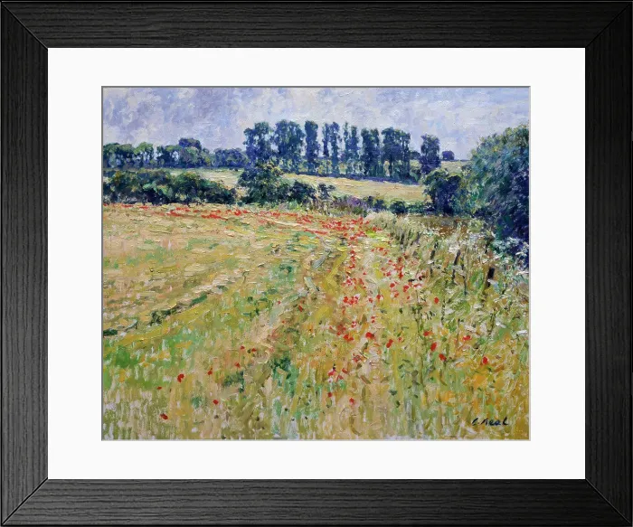 Framed Print : Pen Hill (Morning, June) by Charles Neal, oil on panel, (b.1951) Framed Print : Pen Hill (Morning, June) by Charles Neal, oil on panel, (b.1951)