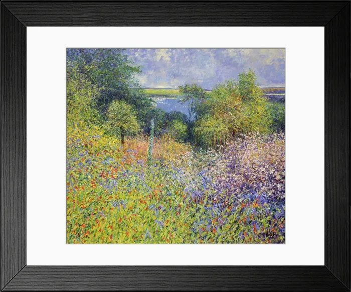 Framed Print : Devon, Salcombe, Overbecks, Southsands (Morning, July) by Charles Neal, oil on canvas, (b.1951) Framed Print : Devon, Salcombe, Overbecks, Southsands (Morning, July) by Charles Neal, oil on canvas, (b.1951)