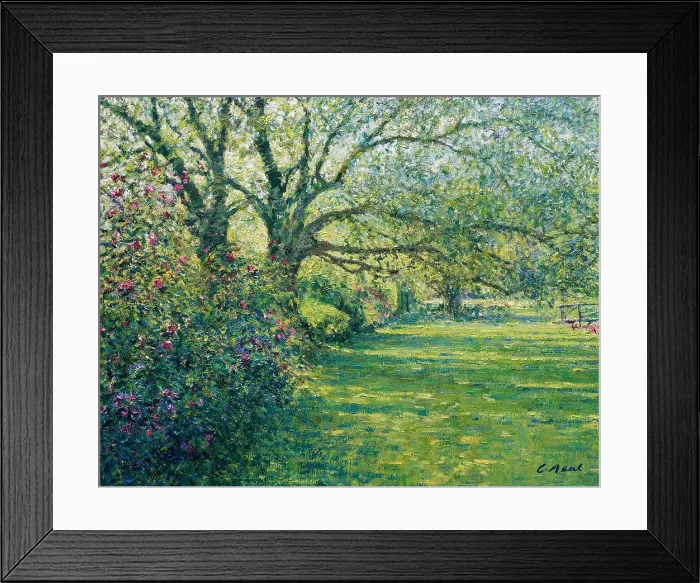Framed Print : View to Pergola from the Bog Garden-Morning, July 2004 Charles Neal (b.1951 British) Oil on canvas Framed Print : View to Pergola from the Bog Garden-Morning, July 2004 Charles Neal (b.1951 British) Oil on canvas