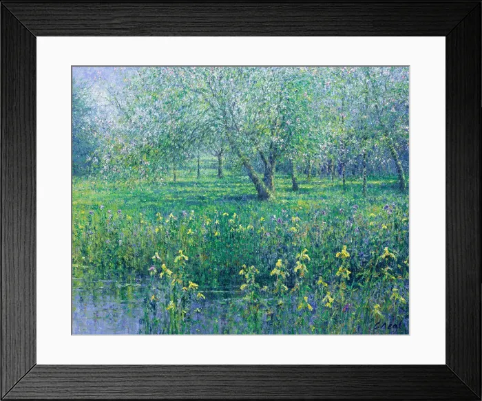 Framed Print : The Garden at the Old Post Office, Rendcomb, Gloucestershire 2004 Charles Neal (b.1951 British) Oil on canvas Framed Print : The Garden at the Old Post Office, Rendcomb, Gloucestershire 2004 Charles Neal (b.1951 British) Oil on canvas