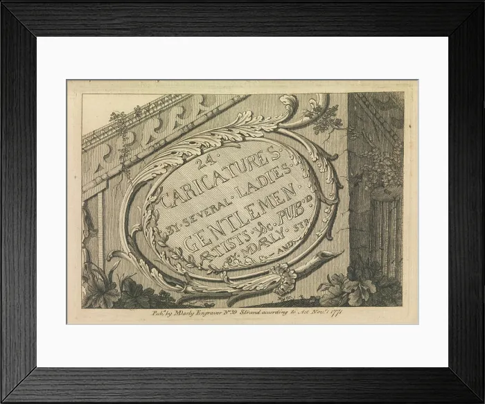 Framed Print : Title Page: 24 Caricatures by Several Ladies Framed Print : Title Page: 24 Caricatures by Several Ladies