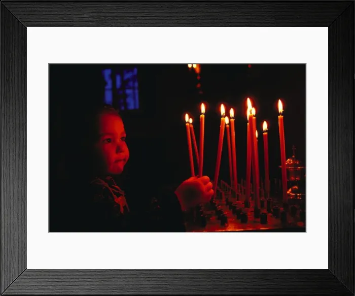 Framed Print : Young girl worshipper with candles, Orthodox Church, Joensuu, Finland. 30, 000 plus total European images Framed Print : Young girl worshipper with candles, Orthodox Church, Joensuu, Finland. 30, 000 plus total European images