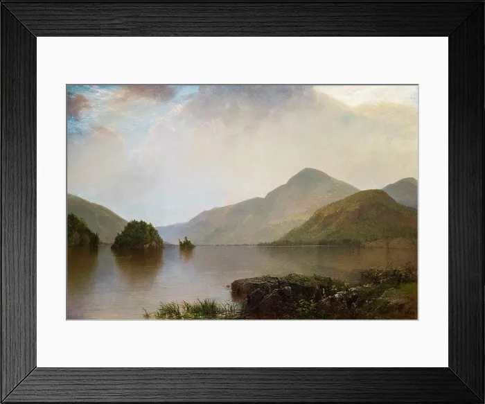 Framed Print : Lake George 1869 Oil on canvas John Frederick Kensett; American 1816-1872