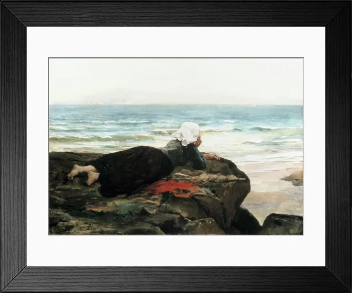 Framed Print : Looking Out To Sea Breton, Jules Adolphe(1827-1906 French) Oil On Canvas Christie's Images, New York, USA Framed Print : Looking Out To Sea Breton, Jules Adolphe(1827-1906 French) Oil On Canvas Christie's Images, New York, USA