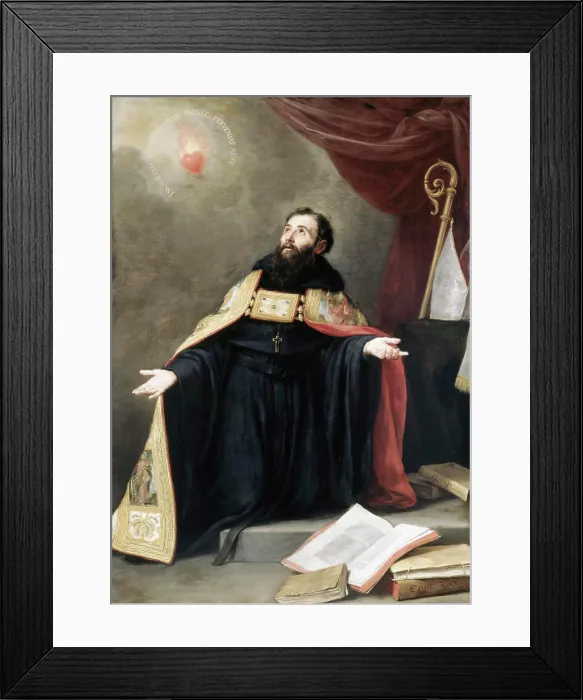 Framed Print : Saint Augustine in Ecstasy Bartolome Esteban Murillo (1617-1682 Spanish) Oil on Canvas Christie's Images, New York, USA Framed Print : Saint Augustine in Ecstasy Bartolome Esteban Murillo (1617-1682 Spanish) Oil on Canvas Christie's Images, New York, USA