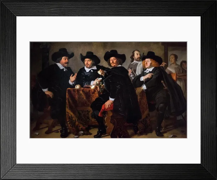 Framed Print : The Governors of the Kloveniersdoelen; Oil on canvas; 1655 Bartholomeus Van Der Helst; Dutch; 1613 - 1670; Amsterdam Framed Print : The Governors of the Kloveniersdoelen; Oil on canvas; 1655 Bartholomeus Van Der Helst; Dutch; 1613 - 1670; Amsterdam