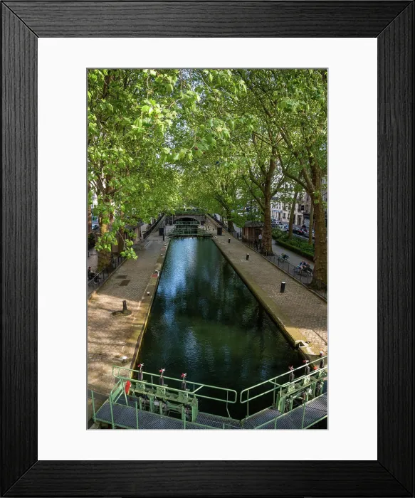 Framed Print : Calm canal Saint Martin in Paris in Summer Calm canal Saint Martin in Paris in Summer Framed Print : Calm canal Saint Martin in Paris in Summer Calm canal Saint Martin in Paris in Summer