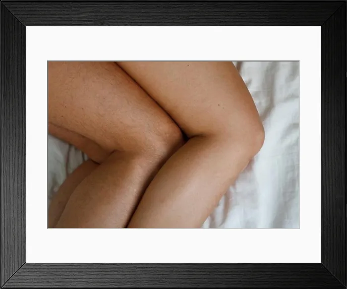 Framed Print : Man and woman side by side in bed Framed Print : Man and woman side by side in bed