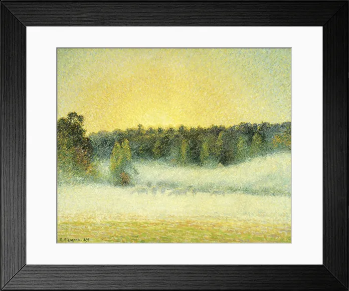 Framed Print : Sunset and Fog at Eragny (Soleil couchant et brouillard a Eragny) 1891 Camille Pissarro (1830-1903 / French) Framed Print : Sunset and Fog at Eragny (Soleil couchant et brouillard a Eragny) 1891 Camille Pissarro (1830-1903 / French)