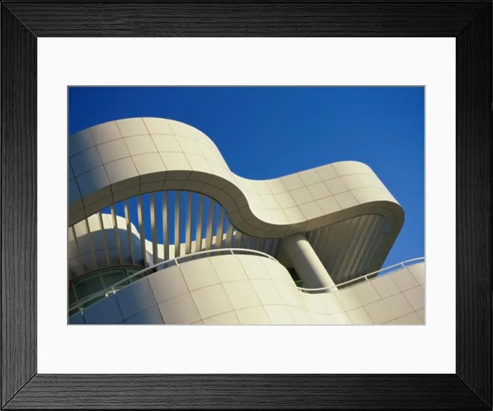 Framed Print : Low angle view of a modern building, Getty Center, Los Angeles, California, USA Framed Print : Low angle view of a modern building, Getty Center, Los Angeles, California, USA