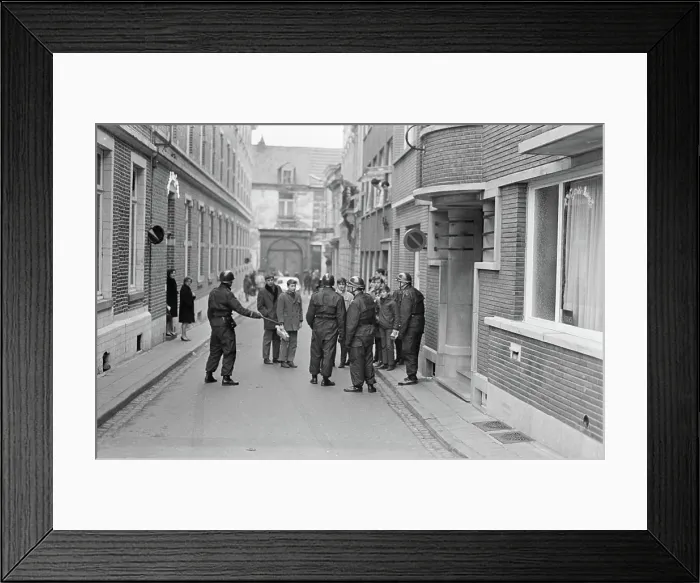 Framed Print : Anefo photo collection. Strike Flemish students in Leuven. January 18, 1968. Leuven