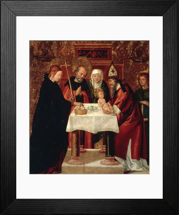 Framed Print : Juan de Borgonna, Presentation in Temple Framed Print : Juan de Borgonna, Presentation in Temple