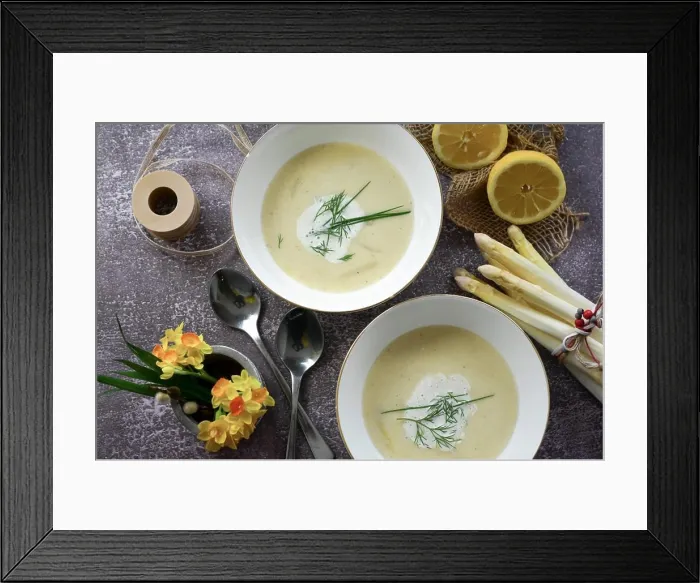 Framed Print : asparagus soup vegetable soup vegan Framed Print : asparagus soup vegetable soup vegan