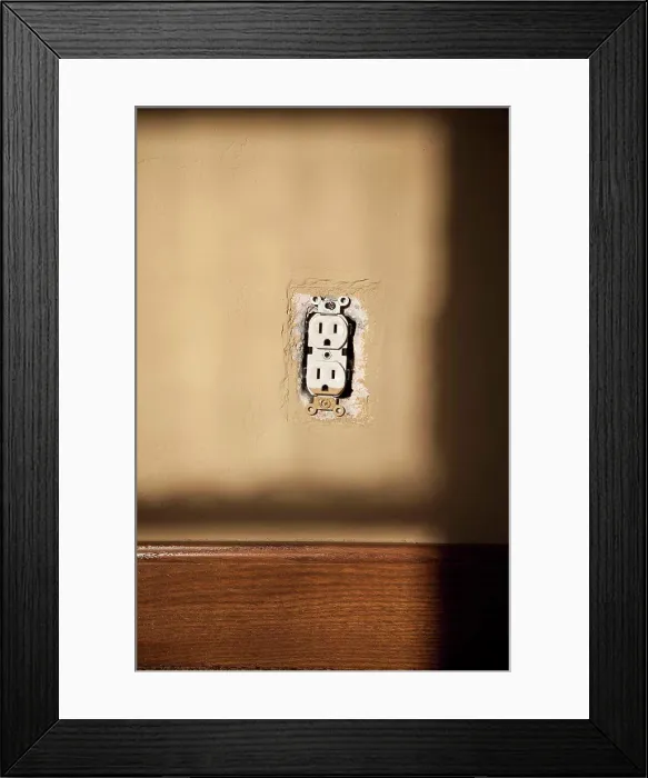 Framed Print : Electrical outlet without cover Framed Print : Electrical outlet without cover