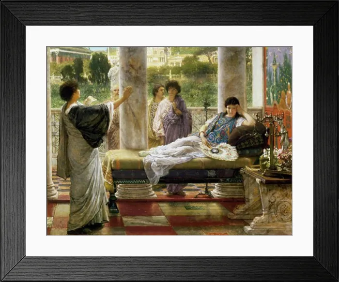 Framed Print : Reading a Poem Lawrence Alma-Tadema (1836-1912 Dutch) Private Collection Framed Print : Reading a Poem Lawrence Alma-Tadema (1836-1912 Dutch) Private Collection