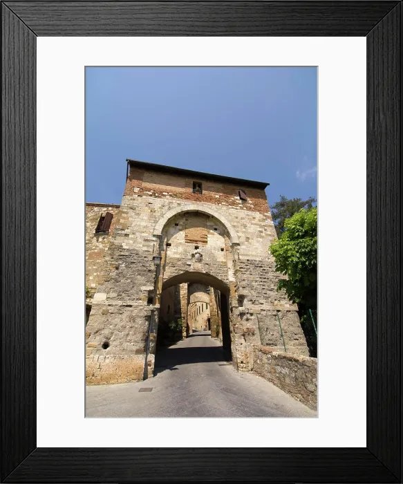 Framed Print : Porta delle Farine, Montepulciano, Val d'Orcia, Siena province, Tuscany, Italy Framed Print : Porta delle Farine, Montepulciano, Val d'Orcia, Siena province, Tuscany, Italy