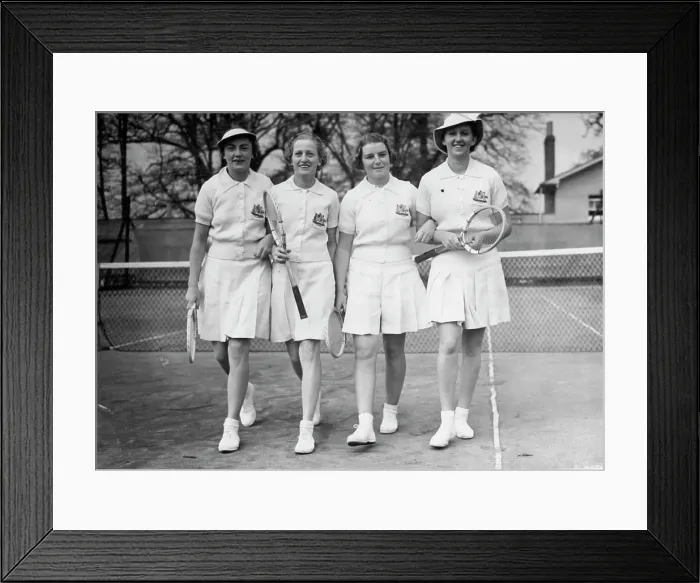 Framed Print : Australian Ladies Tennis Team In Action Framed Print : Australian Ladies Tennis Team In Action
