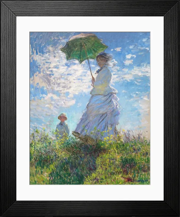 Framed Print : Woman with a Parasol, Madame Monet and Her Son Framed Print : Woman with a Parasol, Madame Monet and Her Son