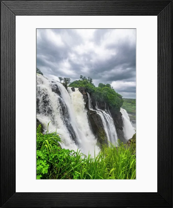 Framed Print : Roaring Boali Falls (Chutes de Boali), Central African Republic, Africa