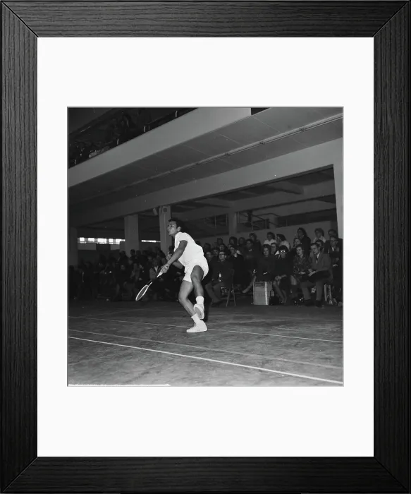 Framed Print : Anefo photo collection. Badminton championships in Utrecht. Henk Leidelmeijer in Aktie. December 15, 1963. Utrecht Framed Print : Anefo photo collection. Badminton championships in Utrecht. Henk Leidelmeijer in Aktie. December 15, 1963. Utrecht