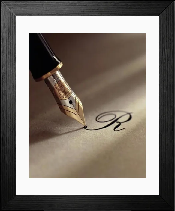 Framed Print : Close-up of a fountain pen Framed Print : Close-up of a fountain pen